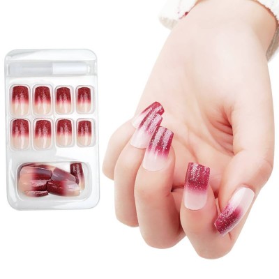 Acrylic Full Cover False Nail Fake Nails Artificial Diy Art 24pcs Set Nail Size:0-9(10 Sizes) Fingers Decoration Design Box